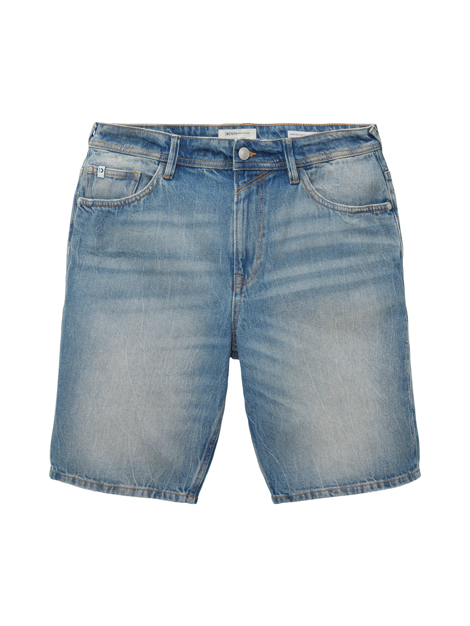 Denim Tom Tailor Tinted Blue Denim Men Denim Shorts SKU: 1035518_10127 Image 08