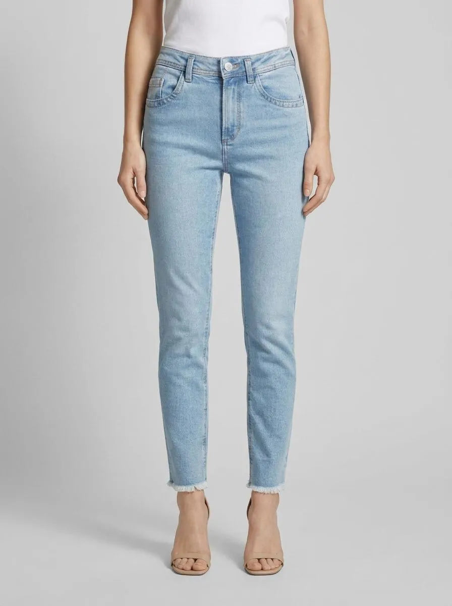 Tom Tailor Light Stone Blue Denim Women Kate Vintage Jeans with Belt Loops SKU: 1035523_10142 Image 00