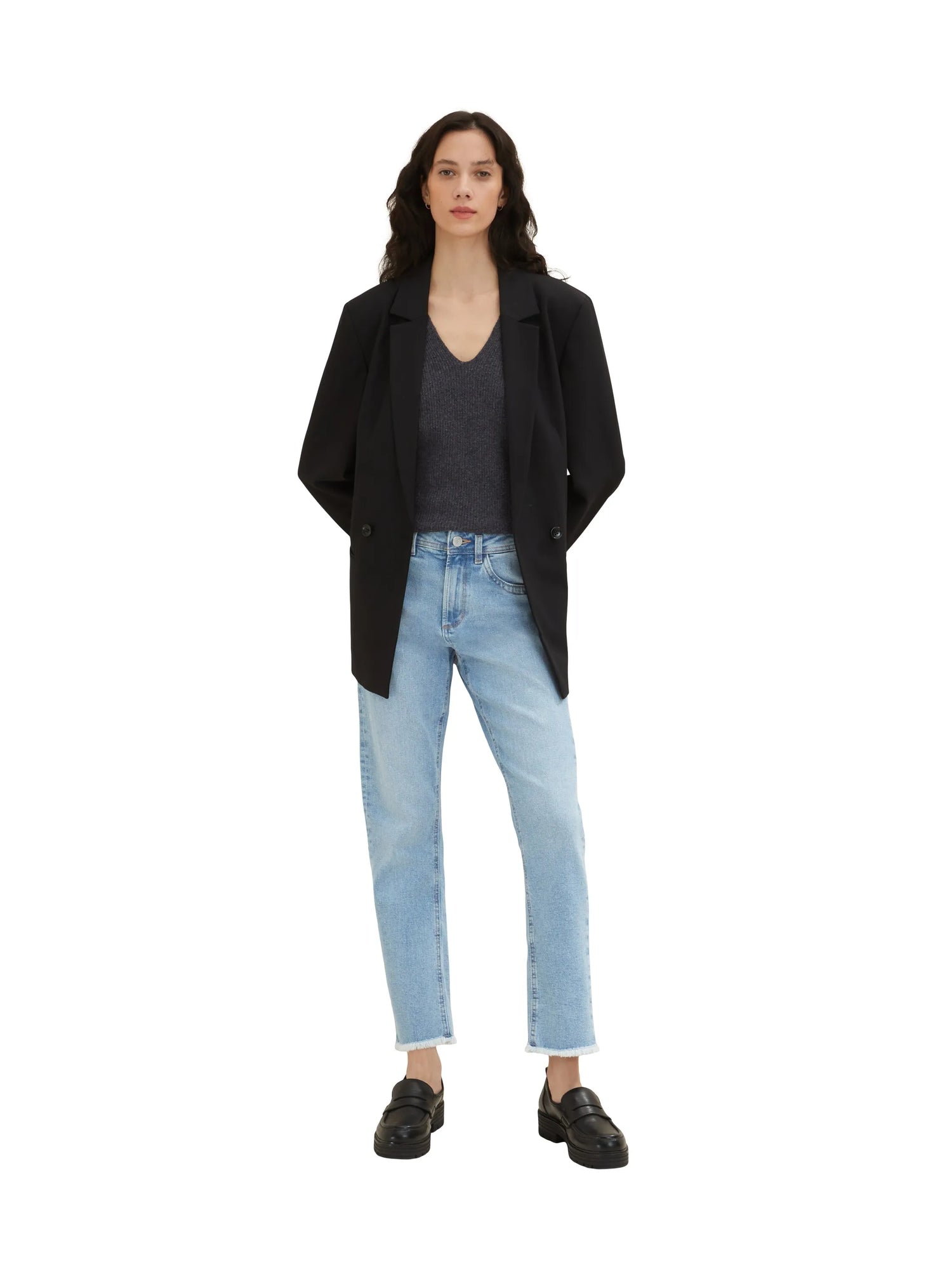 Tom Tailor Light Stone Blue Denim Women Kate Vintage Jeans with Belt Loops SKU: 1035523_10142 Image 06