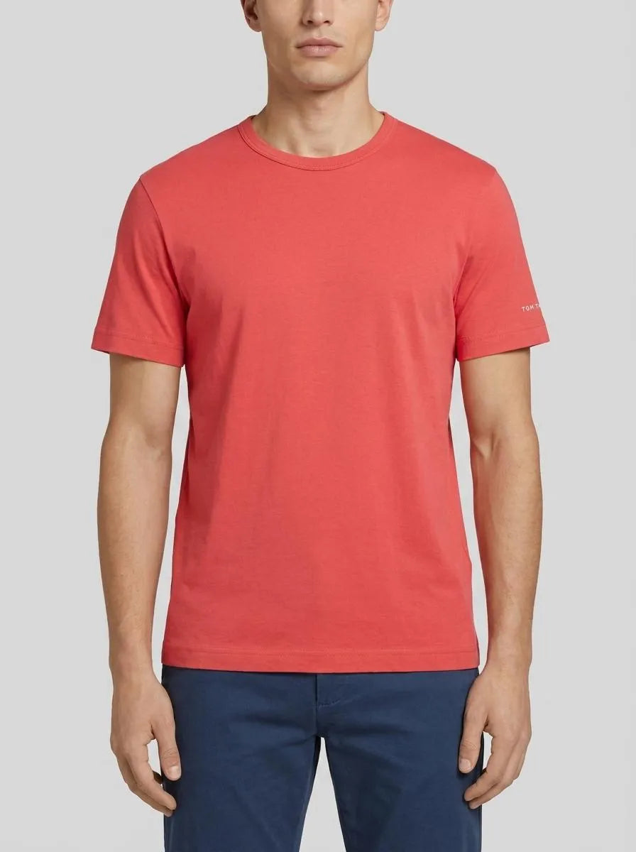 Tom Tailor Soft Berry Red Men Basic T-Shirt SKU: 1035552_31045 Image 00