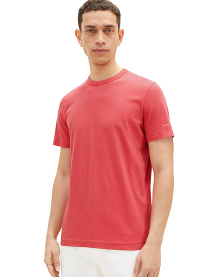Tom Tailor Soft Berry Red Men Basic T-Shirt SKU: 1035552_31045 Image 01