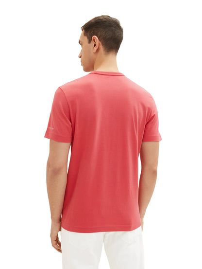 Tom Tailor Soft Berry Red Men Basic T-Shirt SKU: 1035552_31045 Image 03