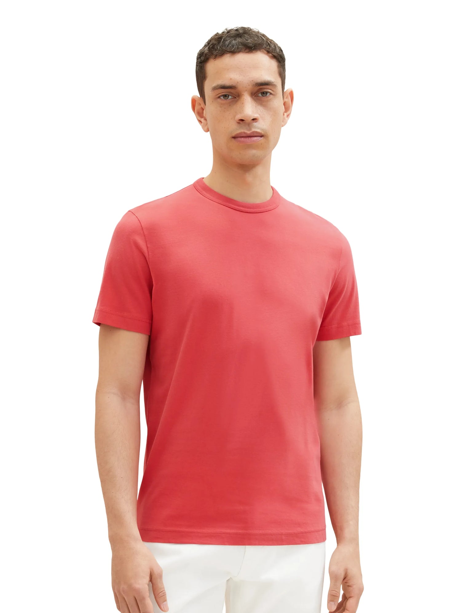 Tom Tailor Soft Berry Red Men Basic T-Shirt SKU: 1035552_31045 Image 04