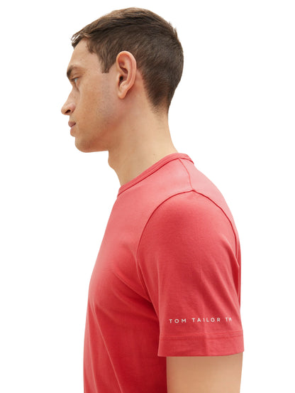 Tom Tailor Soft Berry Red Men Basic T-Shirt SKU: 1035552_31045 Image 05