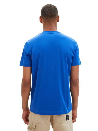 Tom Tailor Sure Blue Men T-Shirt with Logo Print SKU: 1035611_12393 Image 03
