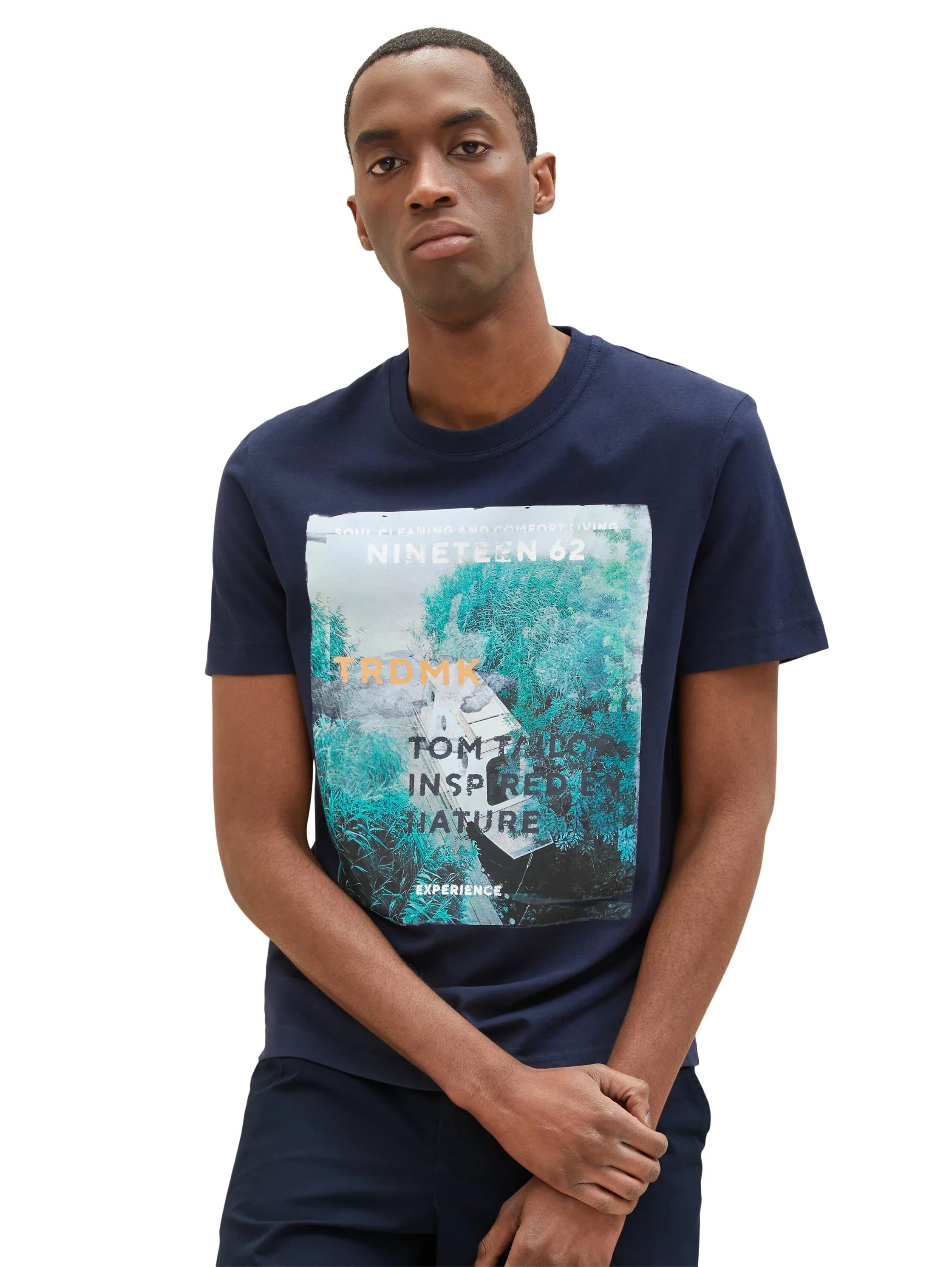 Tom Tailor Sky Captain Blue Men T-Shirt with a Photo Print SKU: 1035617_10668 Image 02