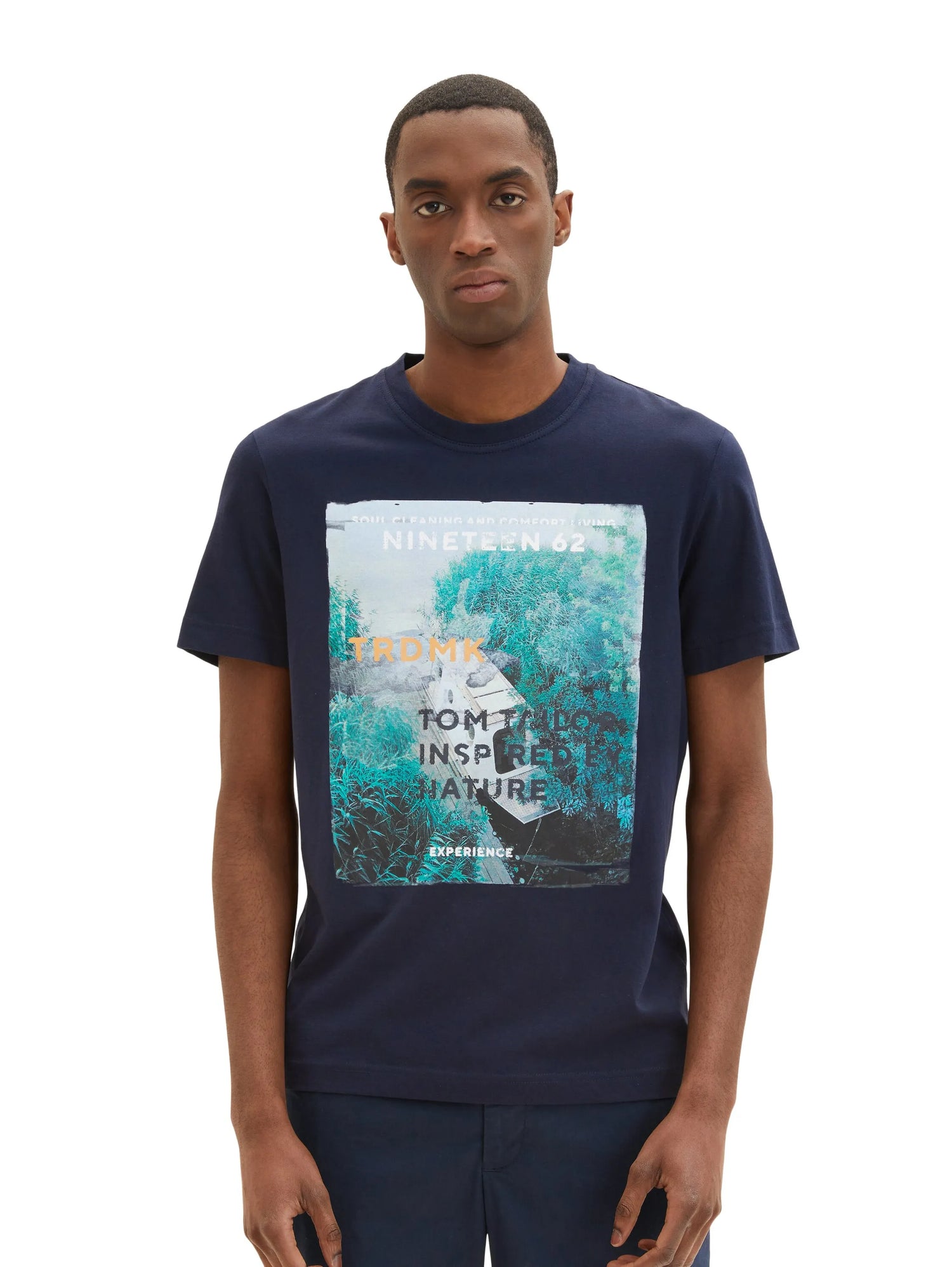 Tom Tailor Sky Captain Blue Men T-Shirt with a Photo Print SKU: 1035617_10668 Image 04