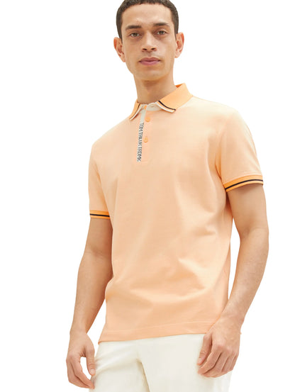 Tom Tailor Orange Vintage Beige Twotone Men Polo Shirt SKU: 1035621_31503 Image 01