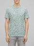 Tom Tailor Deep Blue Green Tonal Spacedye Men T-Shirt with a Spacedye Pattern SKU: 1035625_31463 Image 00