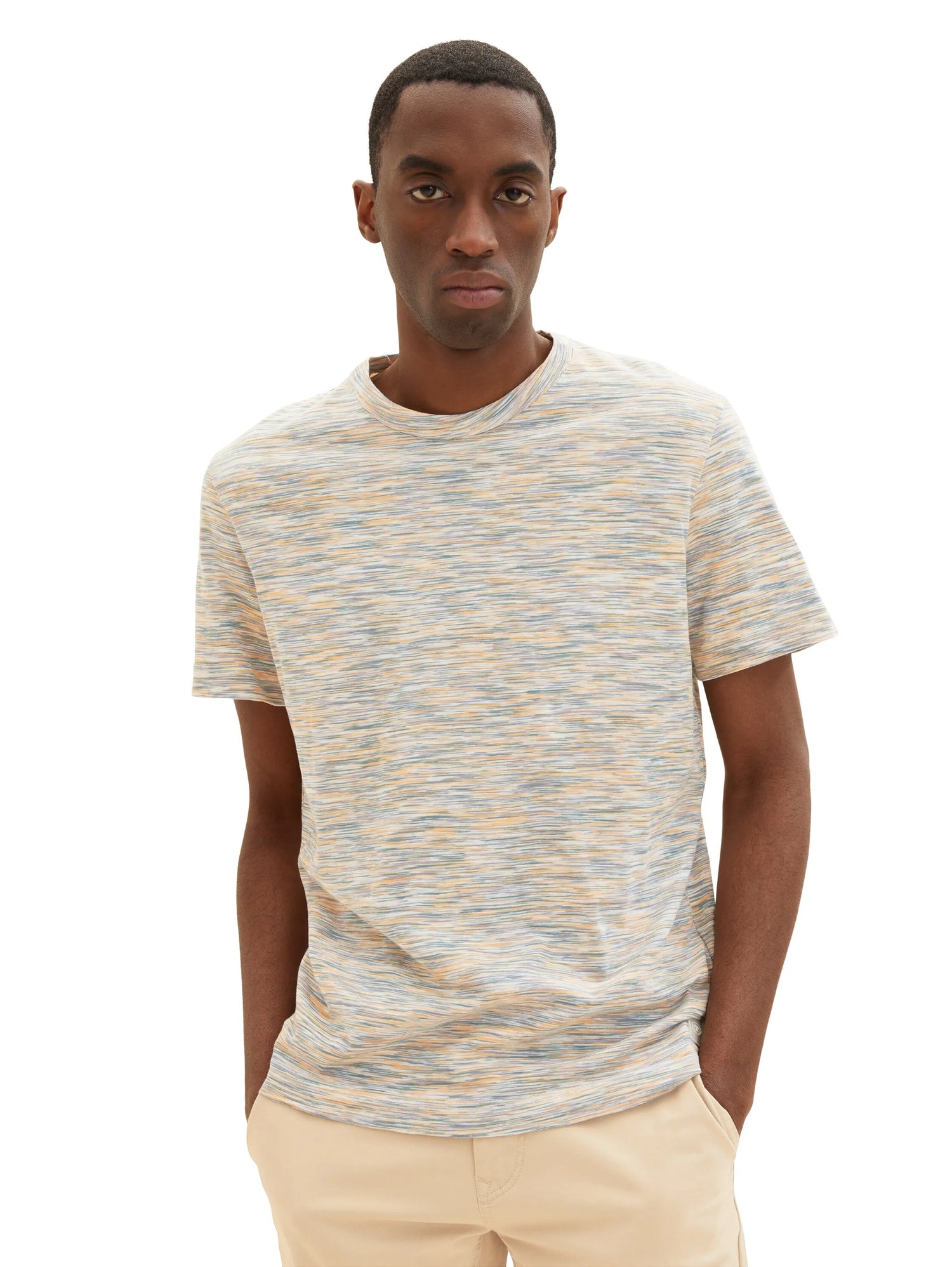 Tom Tailor Light Multicolor Spacedye Men T-Shirt with a Spacedye Pattern SKU: 1035625_31465 Image 05