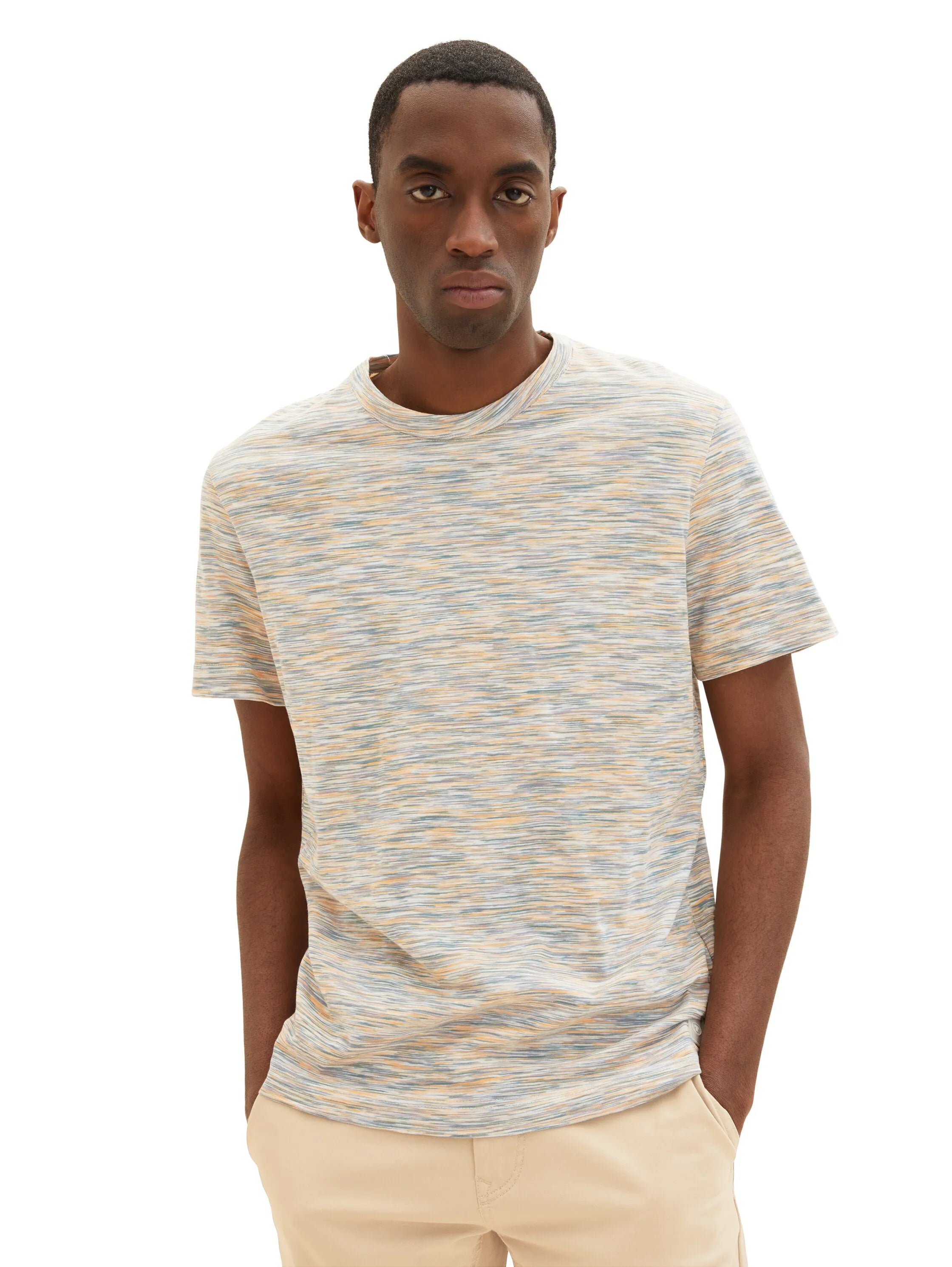 Tom Tailor Light Multicolor Spacedye Men T-Shirt with a Spacedye Pattern SKU: 1035625_31465 Image 05