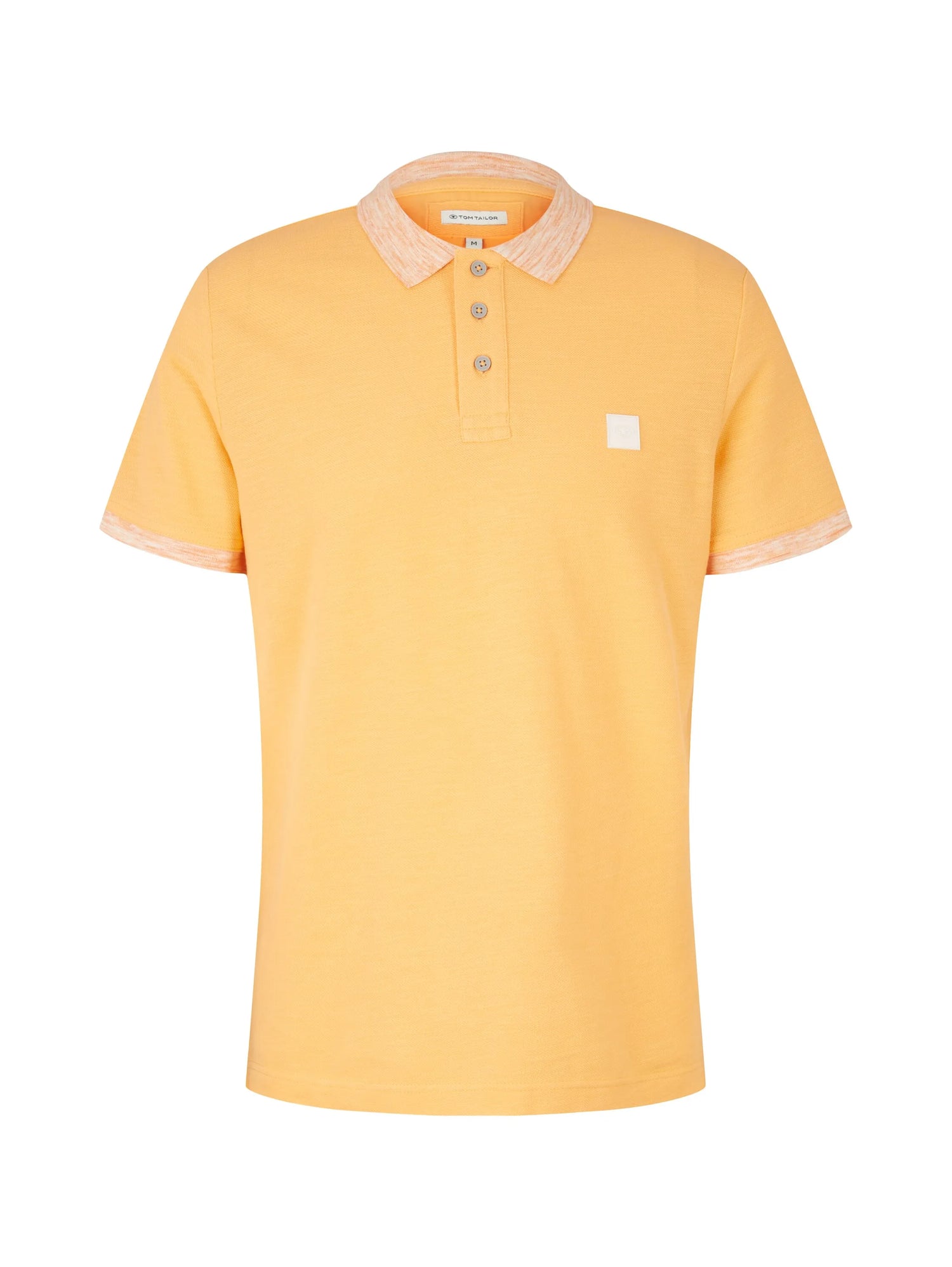 Tom Tailor Washed Out Orange Men Polo Shirt in a Melange Look SKU: 1035628_22225 Image 07