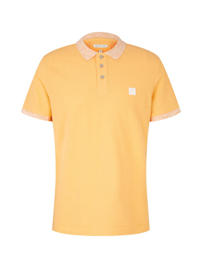 Tom Tailor Washed Out Orange Men Polo Shirt in a Melange Look SKU: 1035628_22225 Image 07