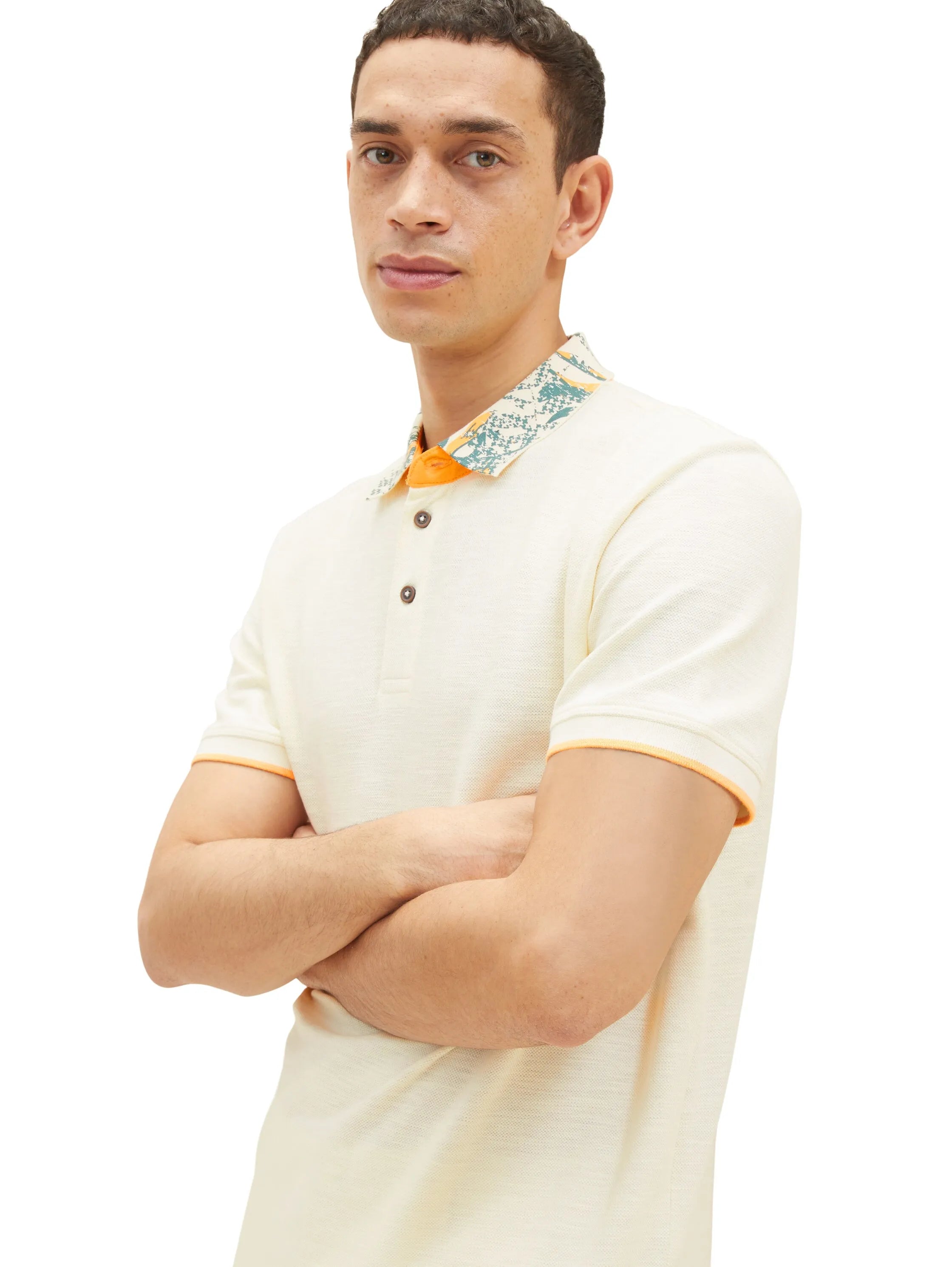 Tom Tailor Vintage Beige Men Polo Shirt SKU: 1035632_18592 Image 01