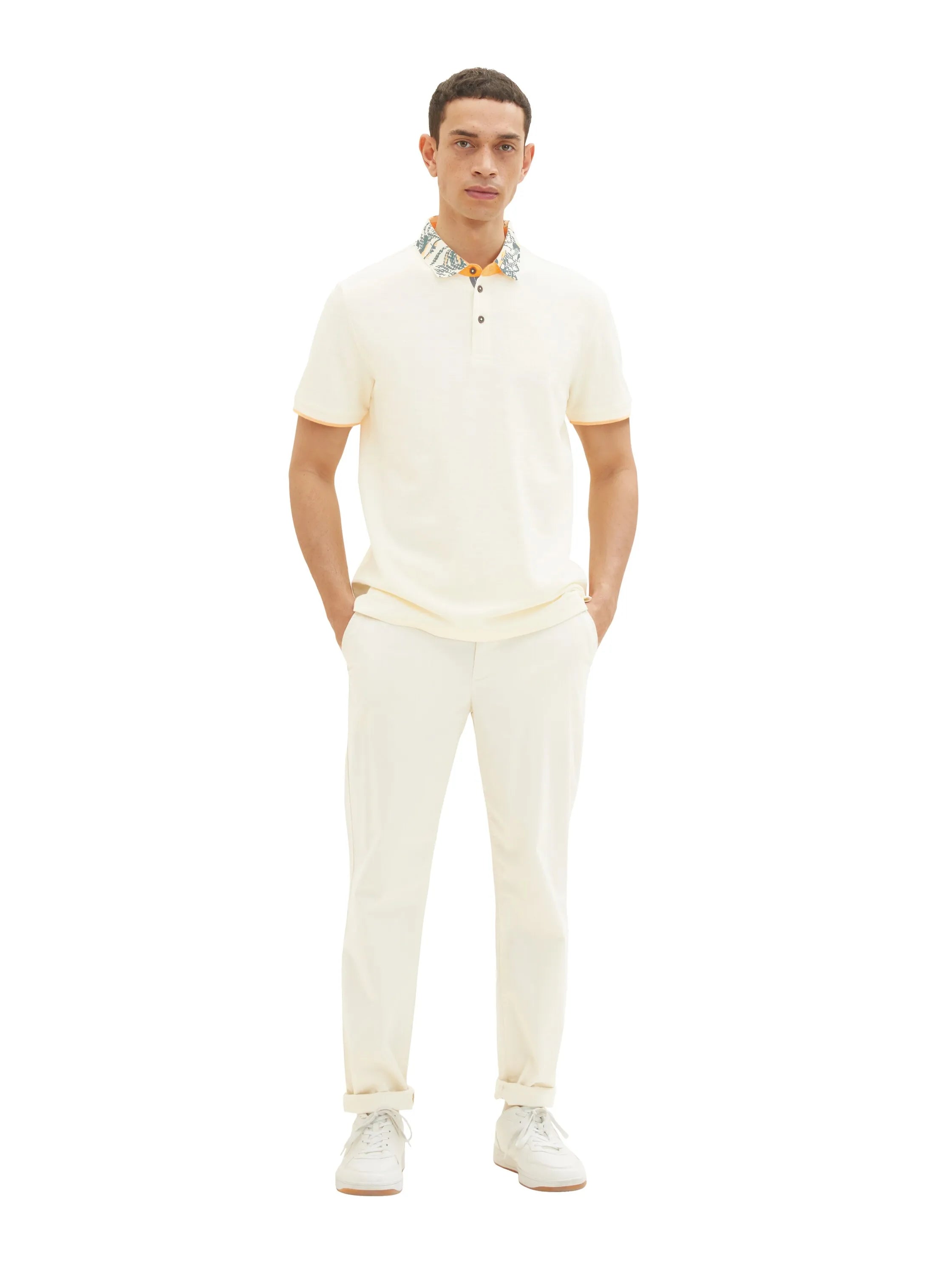 Tom Tailor Vintage Beige Men Polo Shirt SKU: 1035632_18592 Image 02