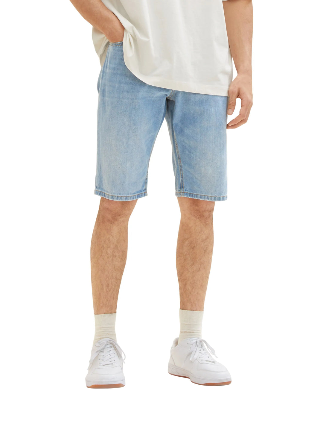 Tom Tailor Clean Bleached Blue Denim Men Josh Shorts SKU: 1035653_10111 Image 01