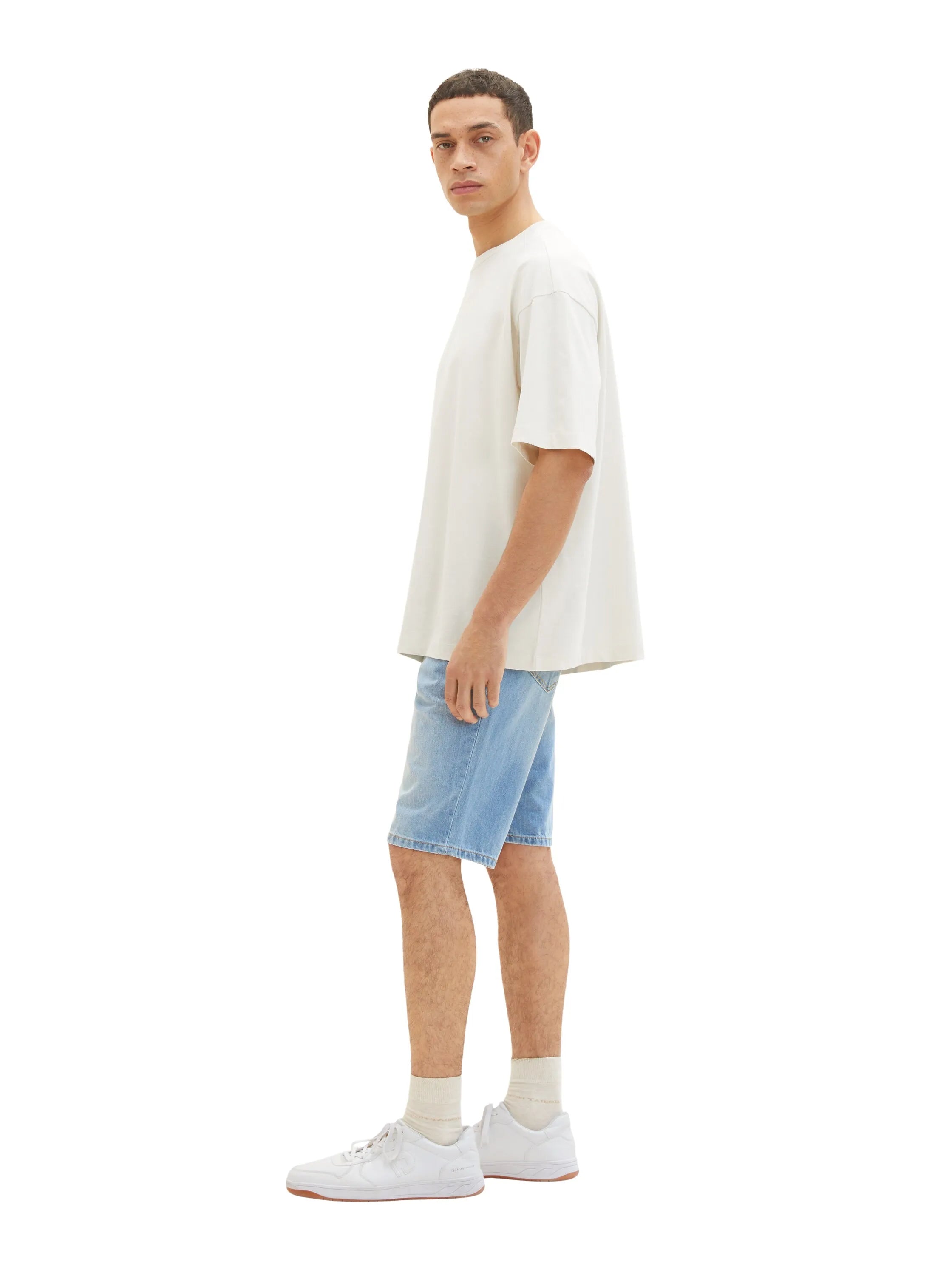 Tom Tailor Clean Bleached Blue Denim Men Josh Shorts SKU: 1035653_10111 Image 02