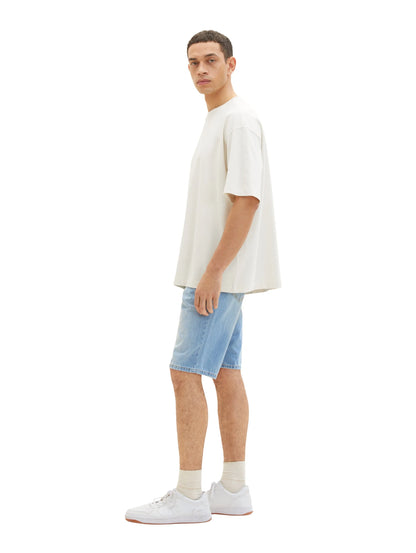 Tom Tailor Clean Bleached Blue Denim Men Josh Shorts SKU: 1035653_10111 Image 02
