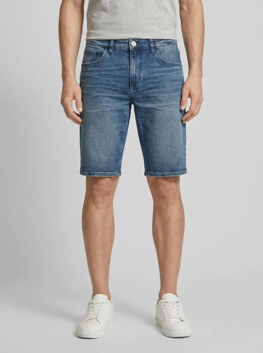 Tom Tailor Mid Stone Wash Denim Men Josh Shorts SKU: 1035654_10281 Image 00