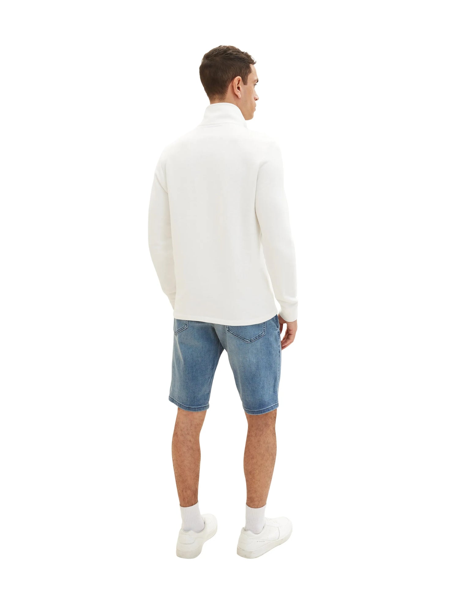 Tom Tailor Used Mid Stone Blue Denim Men Josh Denim Shorts SKU: 1035656_10119 Image 04