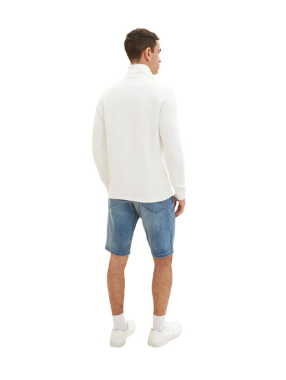Tom Tailor Used Mid Stone Blue Denim Men Josh Denim Shorts SKU: 1035656_10119 Image 04