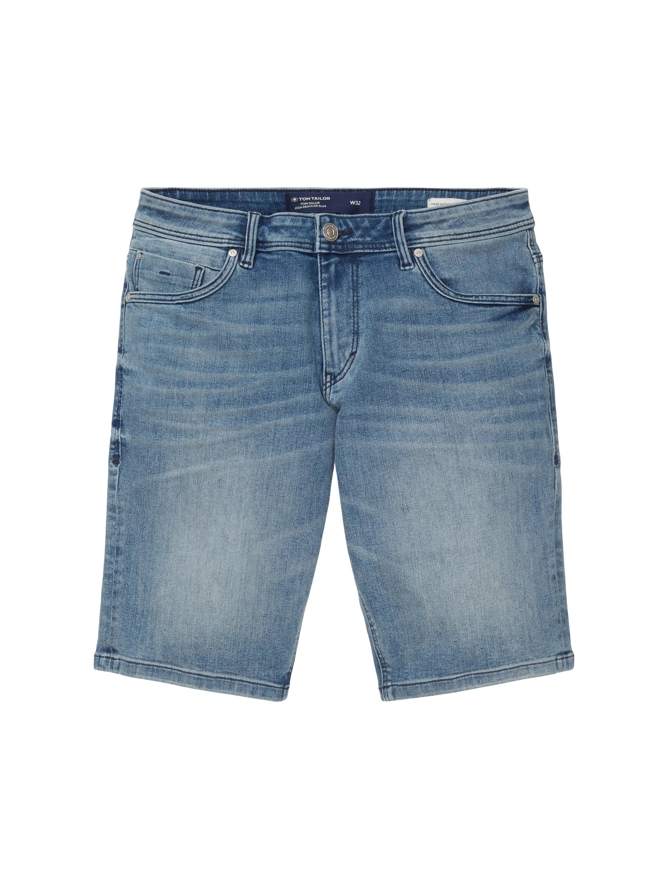 Tom Tailor Used Mid Stone Blue Denim Men Josh Denim Shorts SKU: 1035656_10119 Image 08