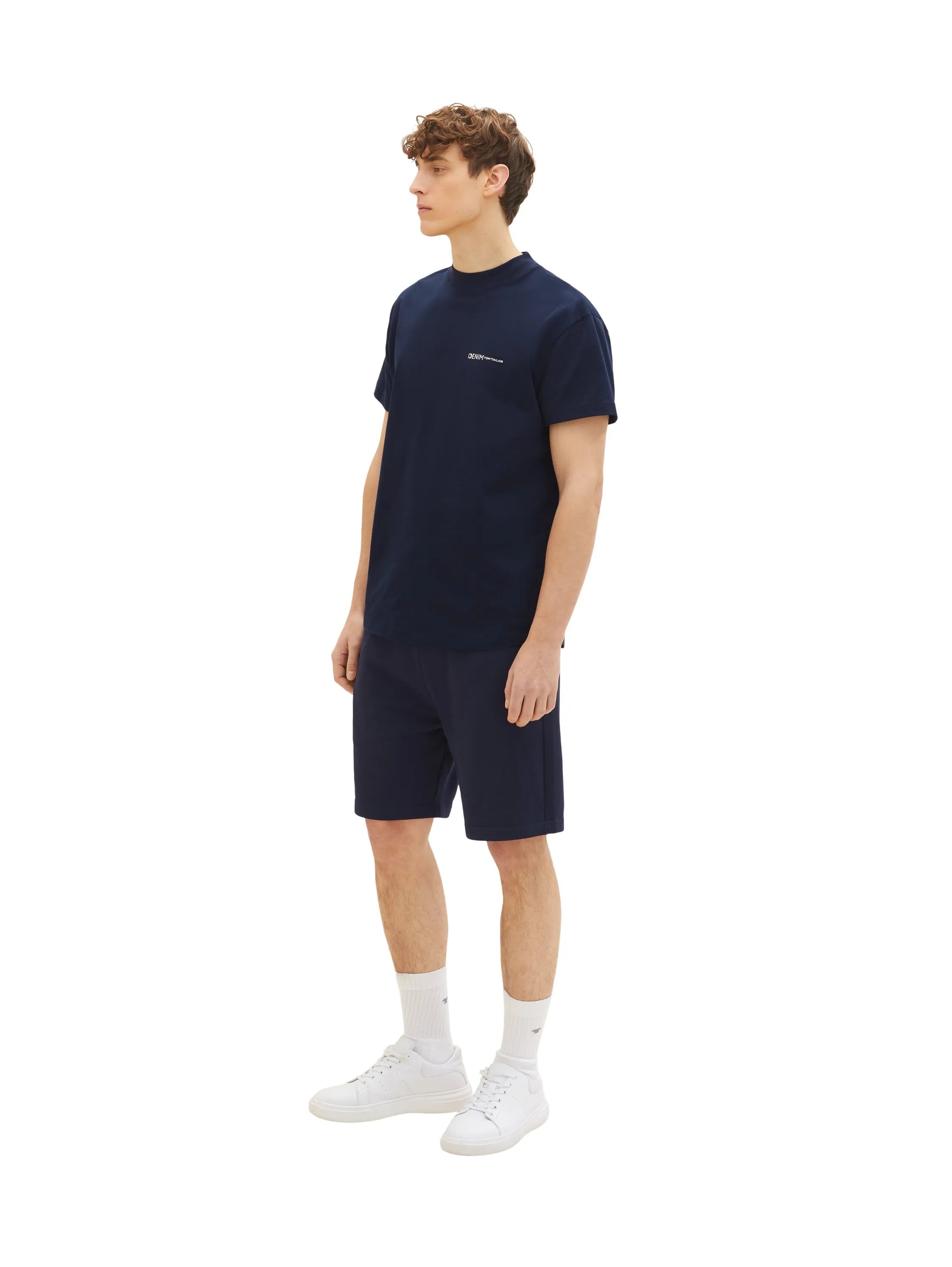 Denim Tom Tailor Sky Captain Blue Men Basic Jogger Shorts SKU: 1035678_10668 Image 03