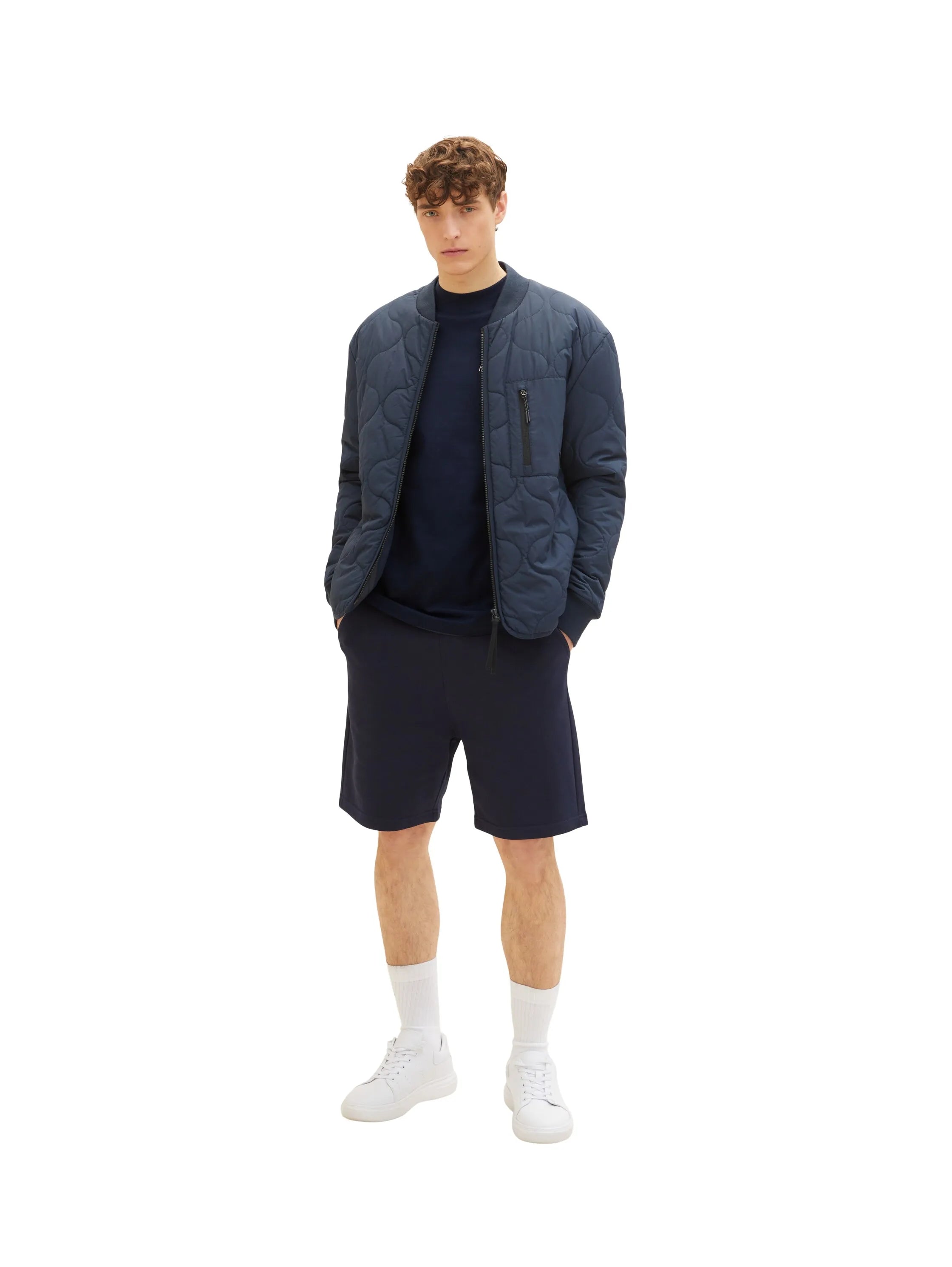 Denim Tom Tailor Sky Captain Blue Men Basic Jogger Shorts SKU: 1035678_10668 Image 05