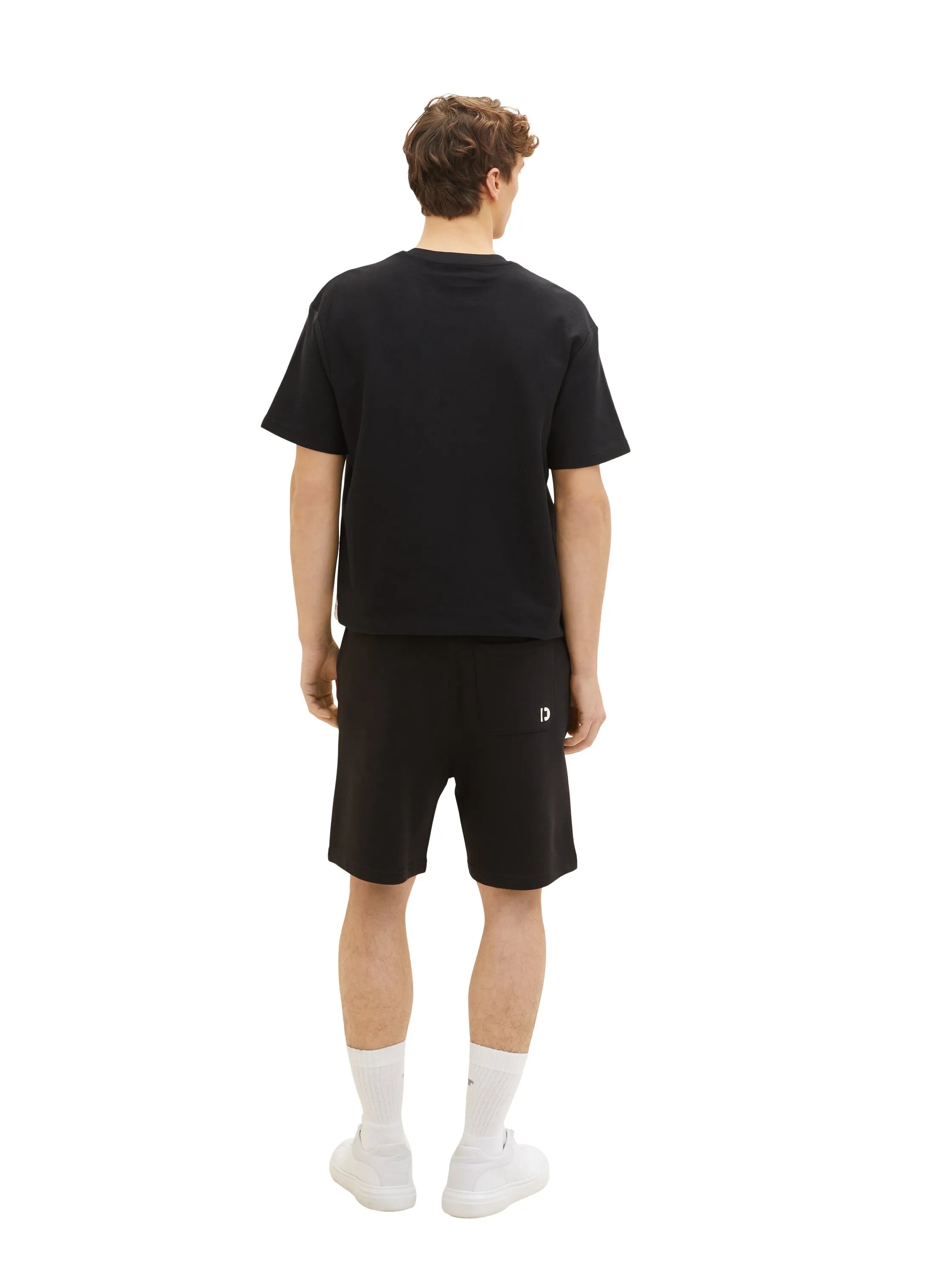 Denim Tom Tailor Black Men Basic Jogger Shorts SKU: 1035678_29999 Image 04