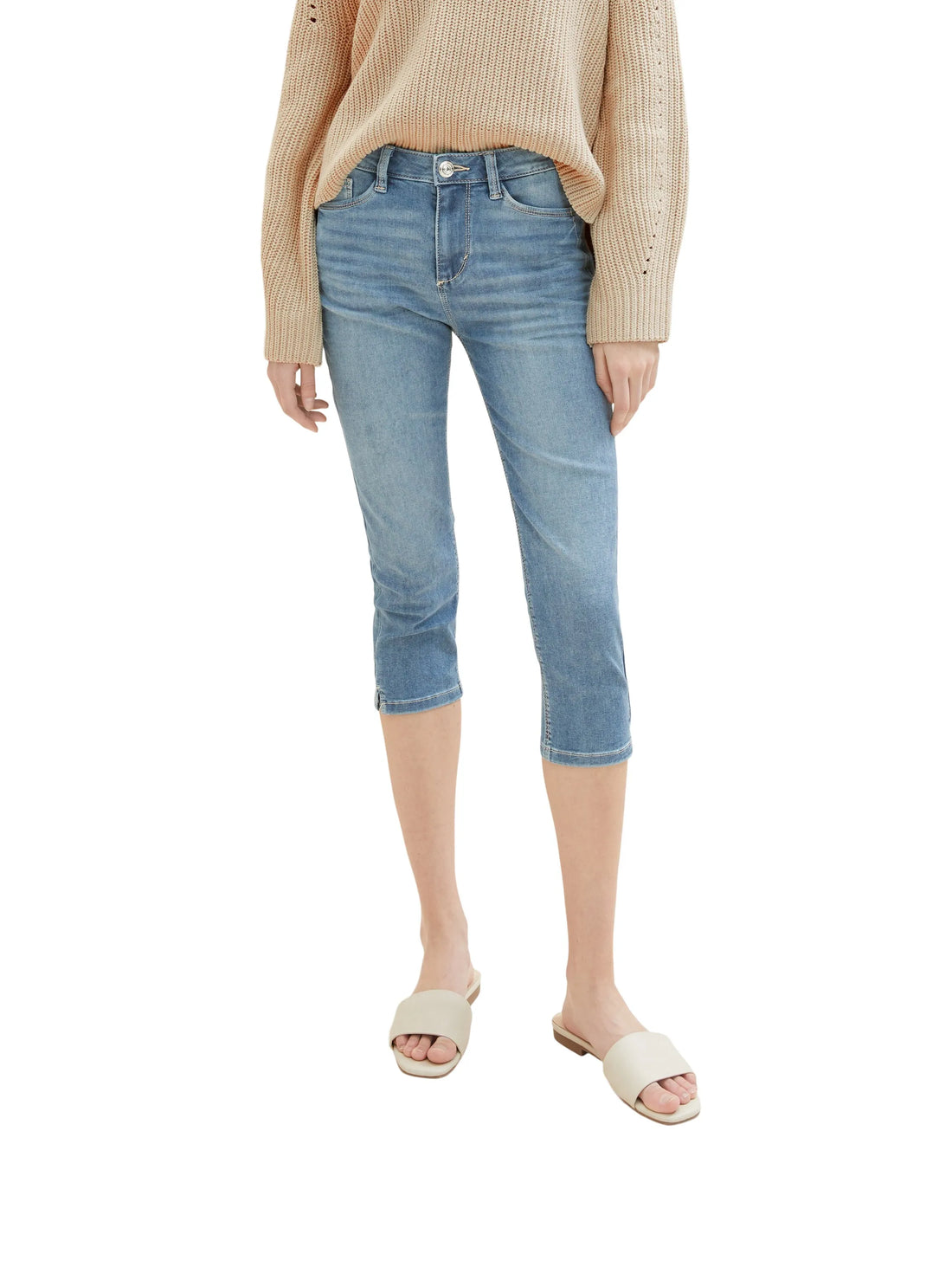 Tom Tailor Light Stone Wash Denim Women Ttkate Capri SKU: 1035745_10280 Image 01