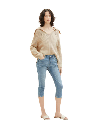 Tom Tailor Light Stone Wash Denim Women Ttkate Capri SKU: 1035745_10280 Image 03