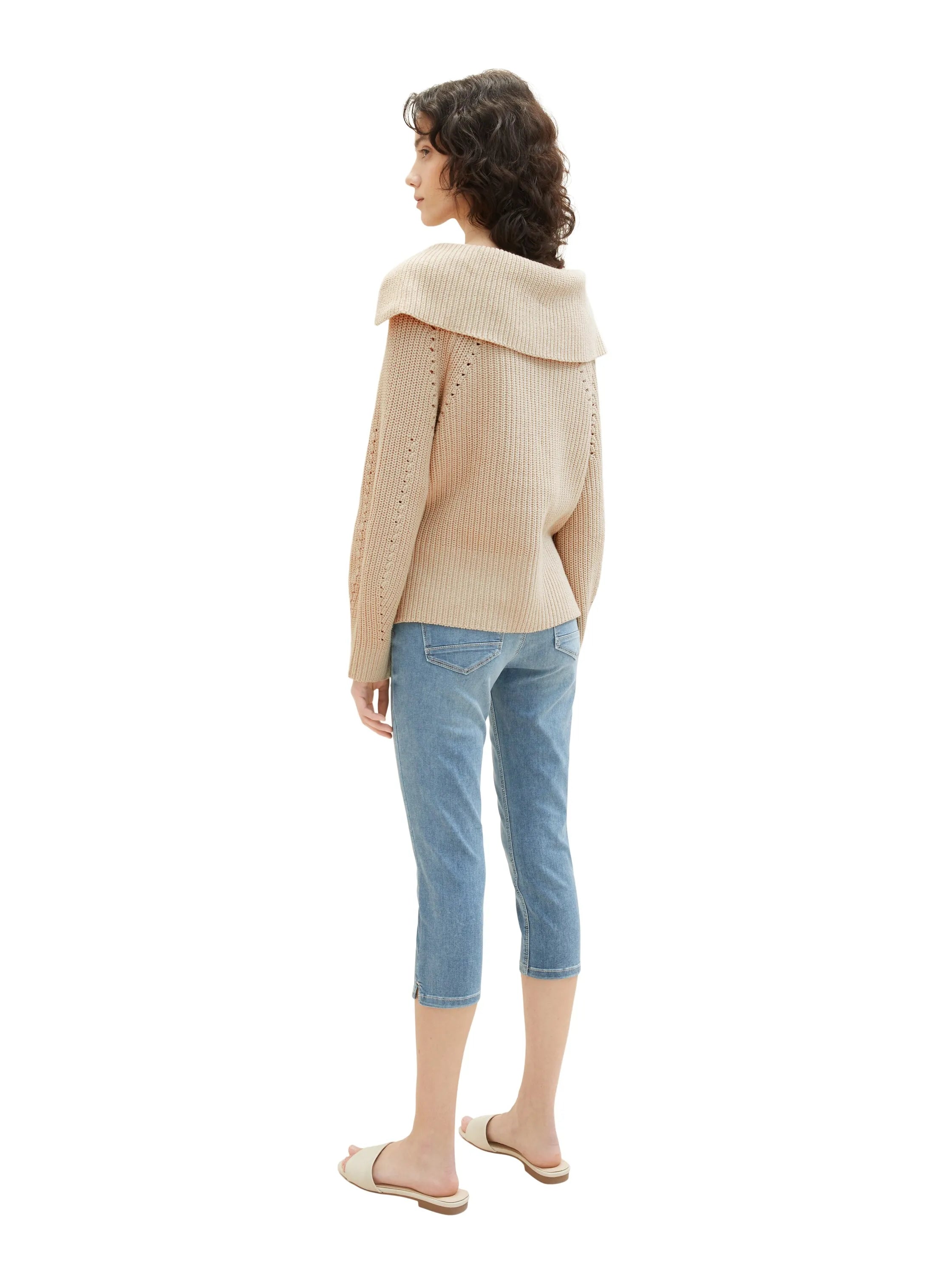 Tom Tailor Light Stone Wash Denim Women Ttkate Capri SKU: 1035745_10280 Image 04