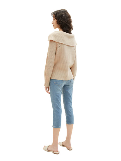 Tom Tailor Light Stone Wash Denim Women Ttkate Capri SKU: 1035745_10280 Image 04