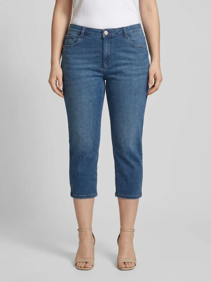 Tom Tailor Dark Stone Wash Denim Women Ttkate Capri SKU: 1035745_10282 Image 00