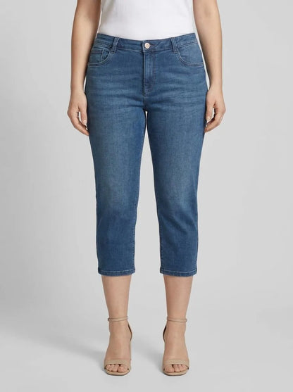 Tom Tailor Dark Stone Wash Denim Women Ttkate Capri SKU: 1035745_10282 Image 00