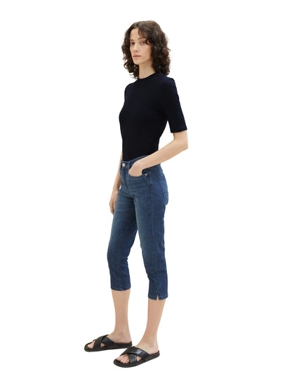 Tom Tailor Dark Stone Wash Denim Women Ttkate Capri SKU: 1035745_10282 Image 02