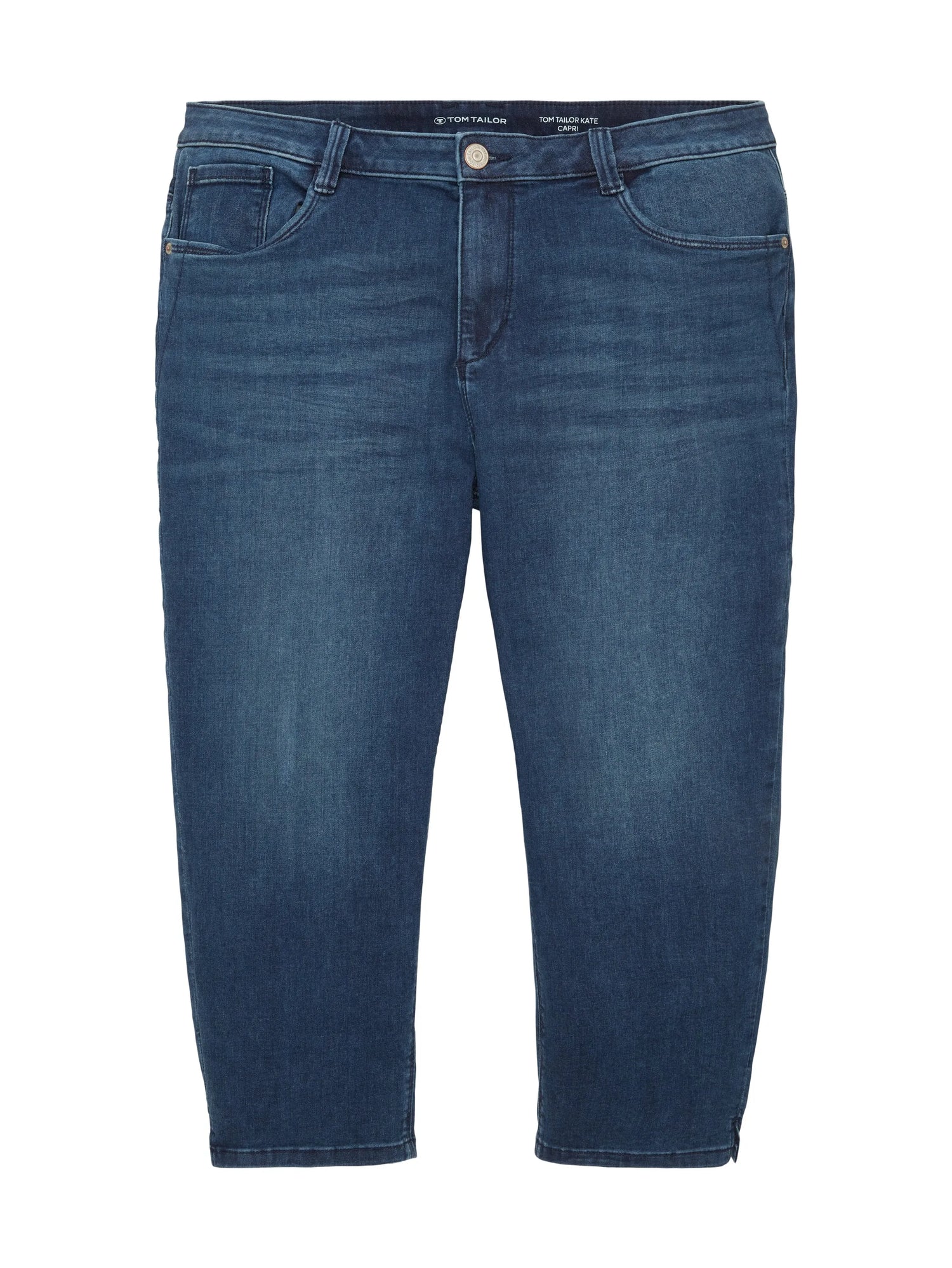 Tom Tailor Dark Stone Wash Denim Women Ttkate Capri SKU: 1035745_10282 Image 08