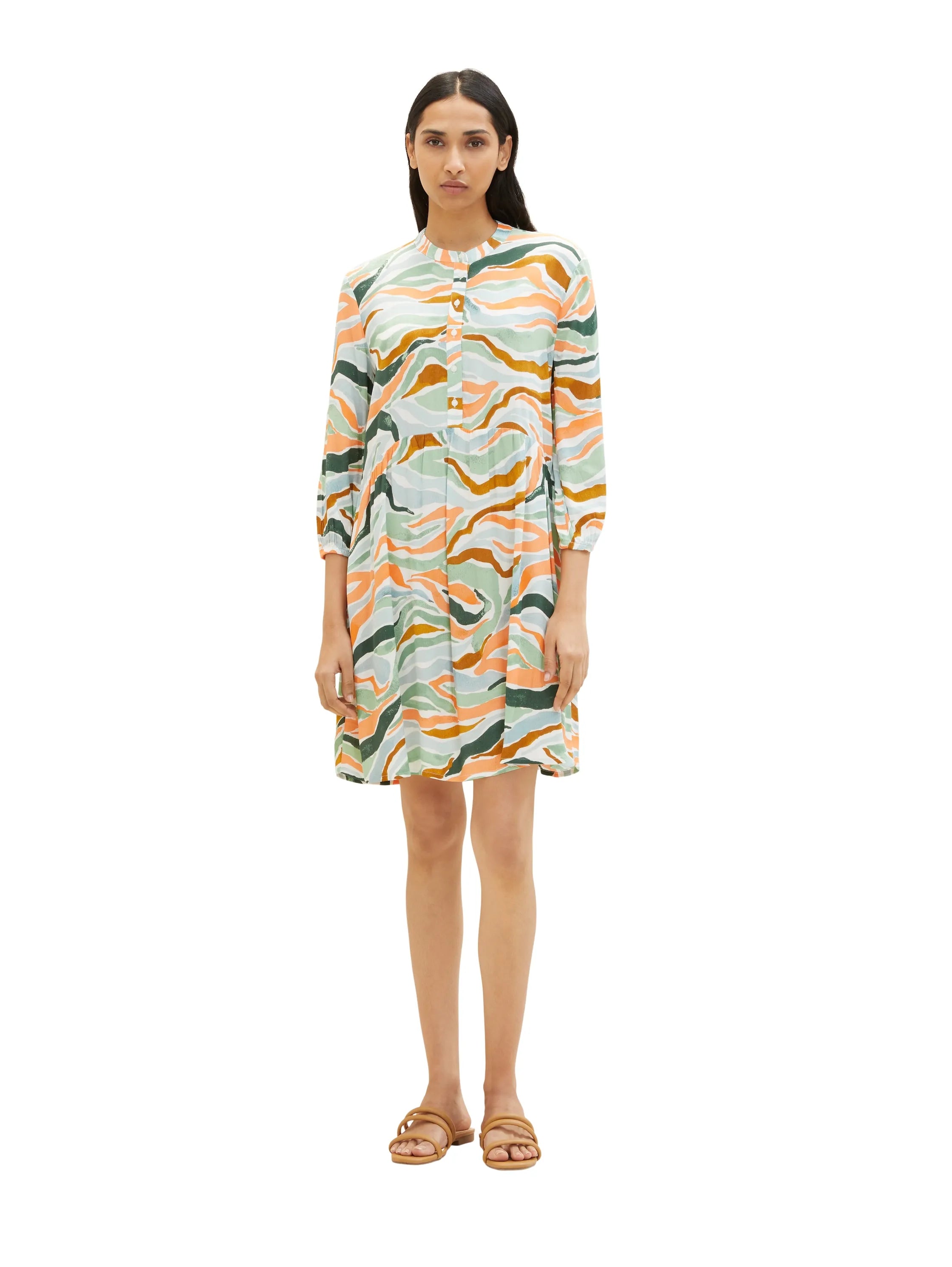 Tom Tailor Colorful Wavy Design Women Dress with an All-Over Print SKU: 1035862_31122 Image 01