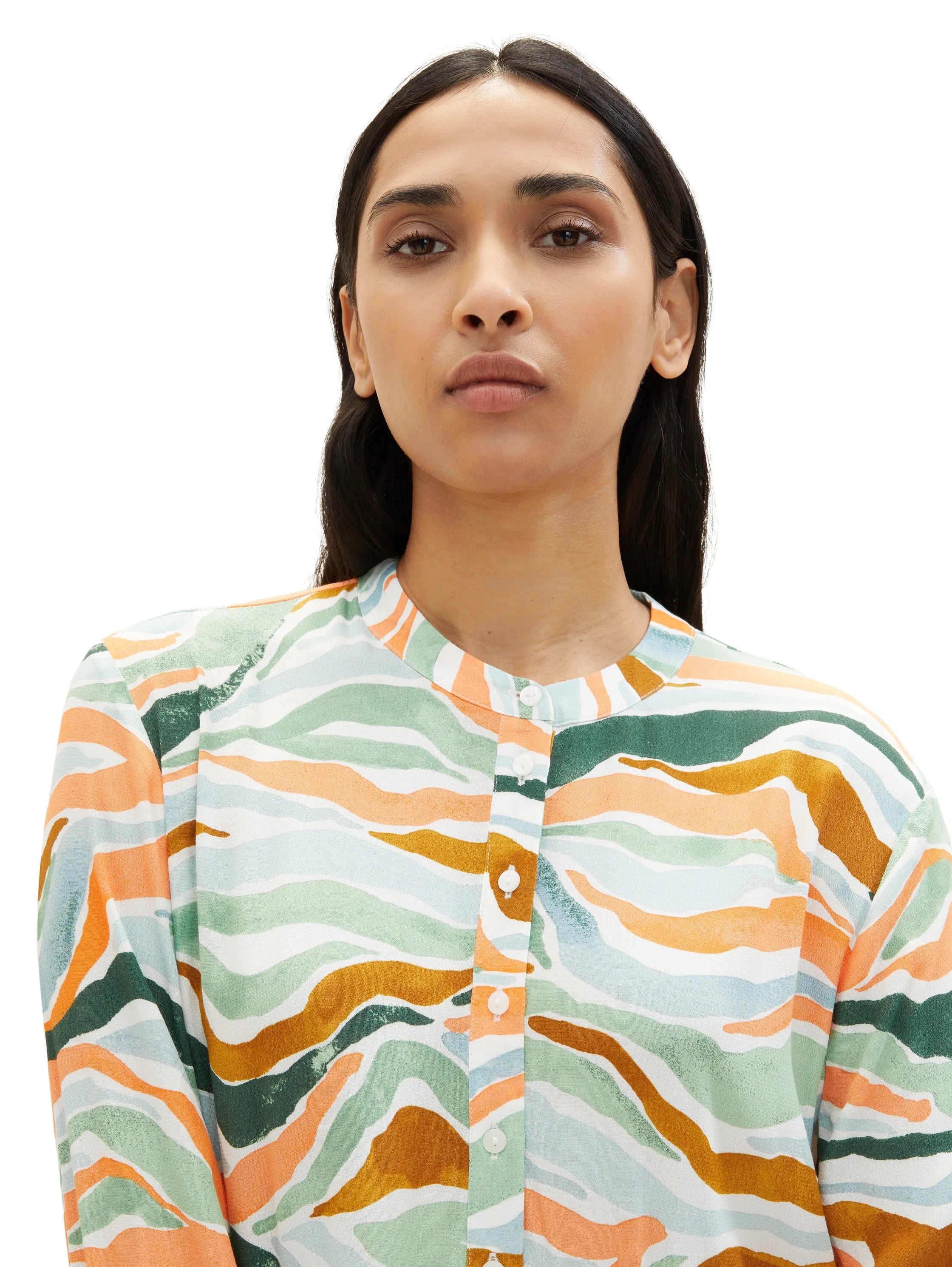 Tom Tailor Colorful Wavy Design Women Dress with an All-Over Print SKU: 1035862_31122 Image 02
