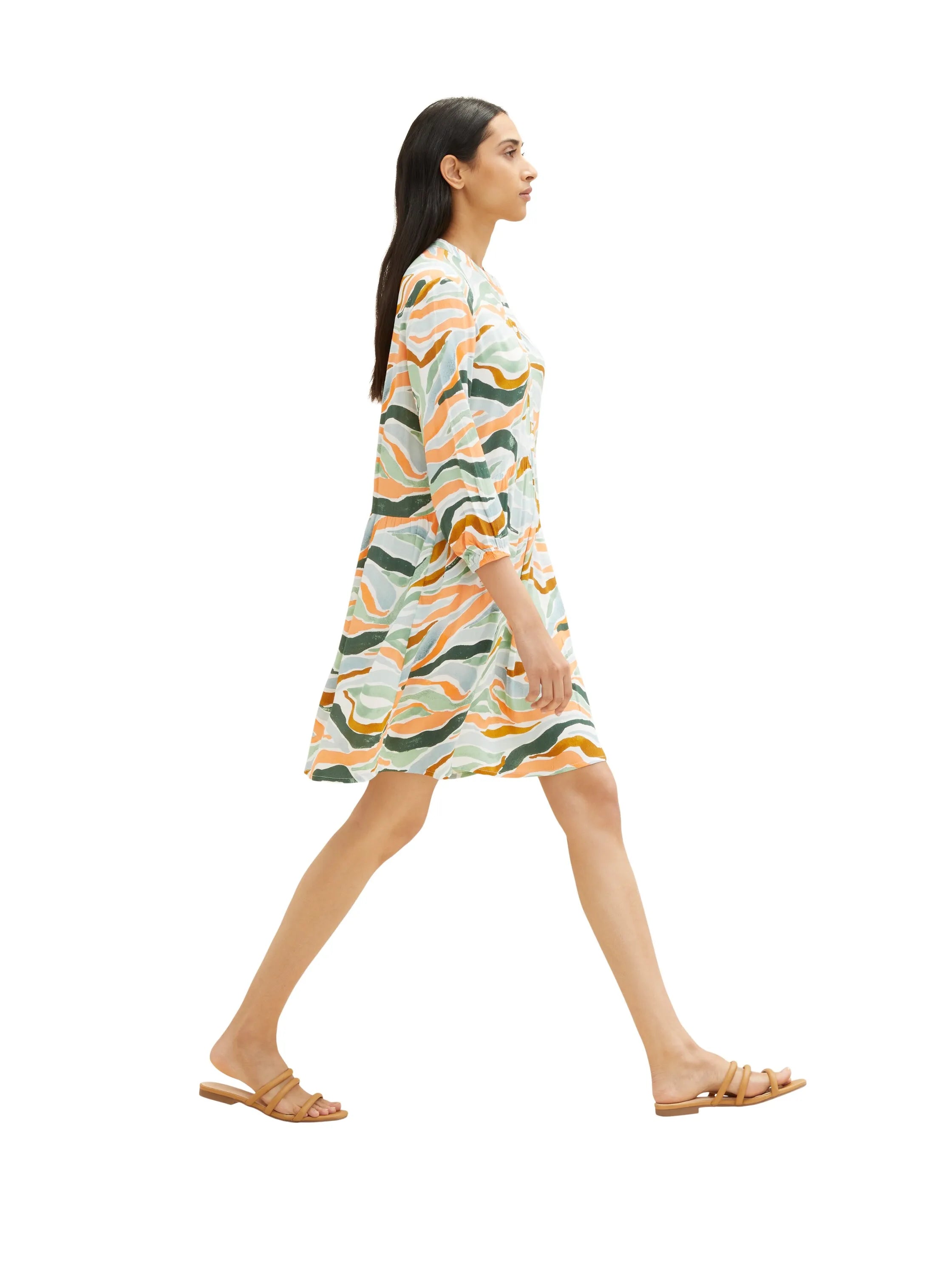 Tom Tailor Colorful Wavy Design Women Dress with an All-Over Print SKU: 1035862_31122 Image 03