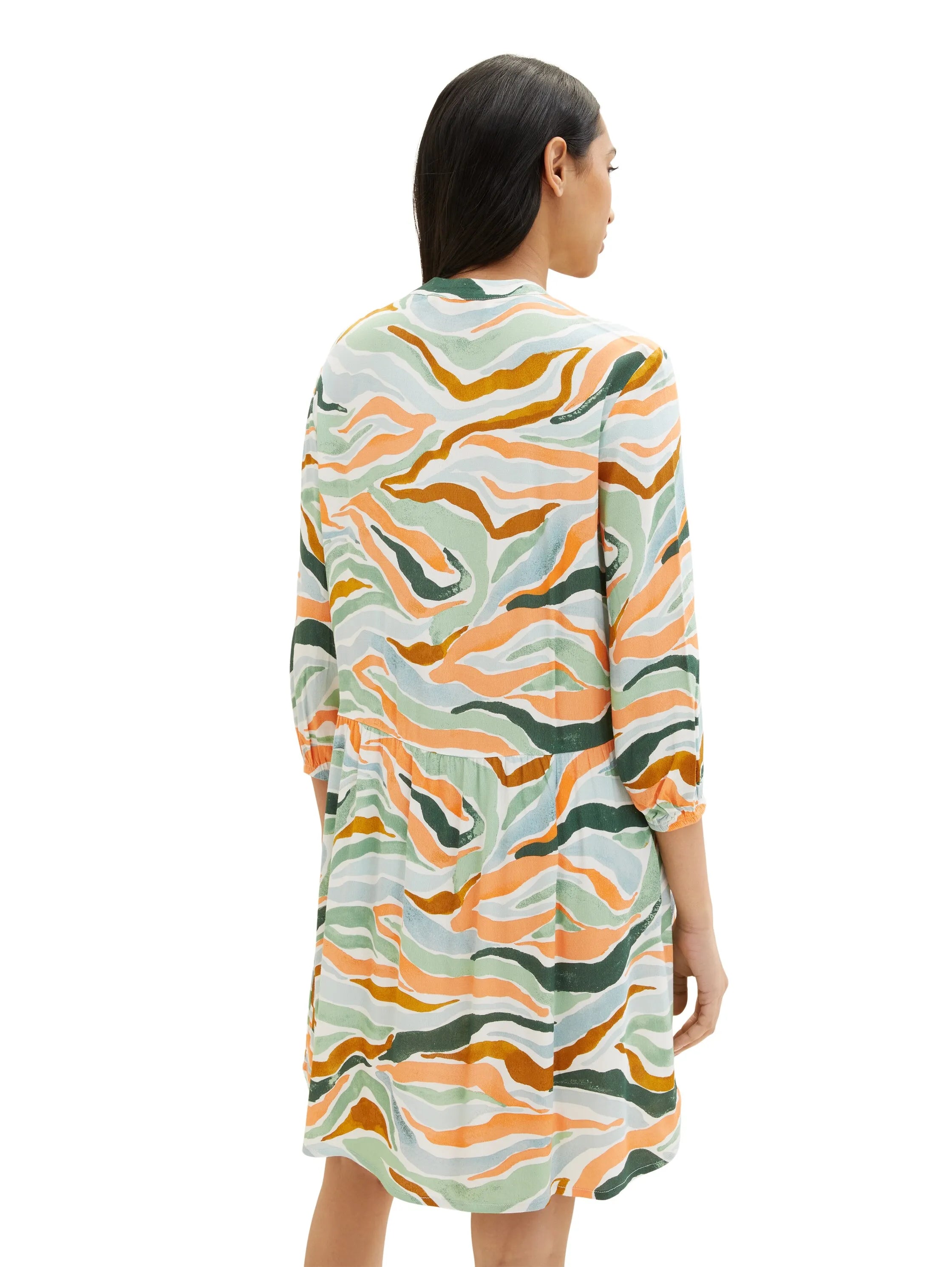 Tom Tailor Colorful Wavy Design Women Dress with an All-Over Print SKU: 1035862_31122 Image 04