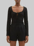 Denim Tom Tailor Deep Black Women Textured Long-Sleeved Shirt SKU: 1035870_14482 Image 00