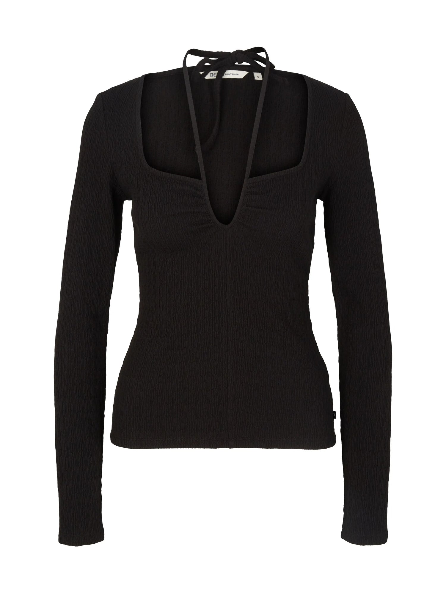 Denim Tom Tailor Deep Black Women Textured Long-Sleeved Shirt SKU: 1035870_14482 Image 07