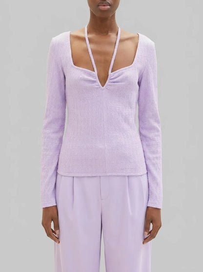 Denim Tom Tailor Lilac Vibe Women Textured Long-Sleeved Shirt SKU: 1035870_31042 Image 00