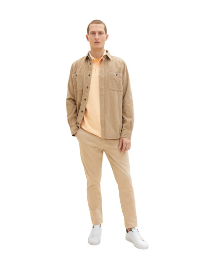 Tom Tailor Orange Vintage Beige Twotone Men Basic Polo Shirt SKU: 1035900_31503 Image 02