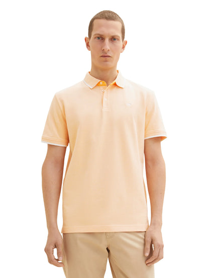 Tom Tailor Orange Vintage Beige Twotone Men Basic Polo Shirt SKU: 1035900_31503 Image 04