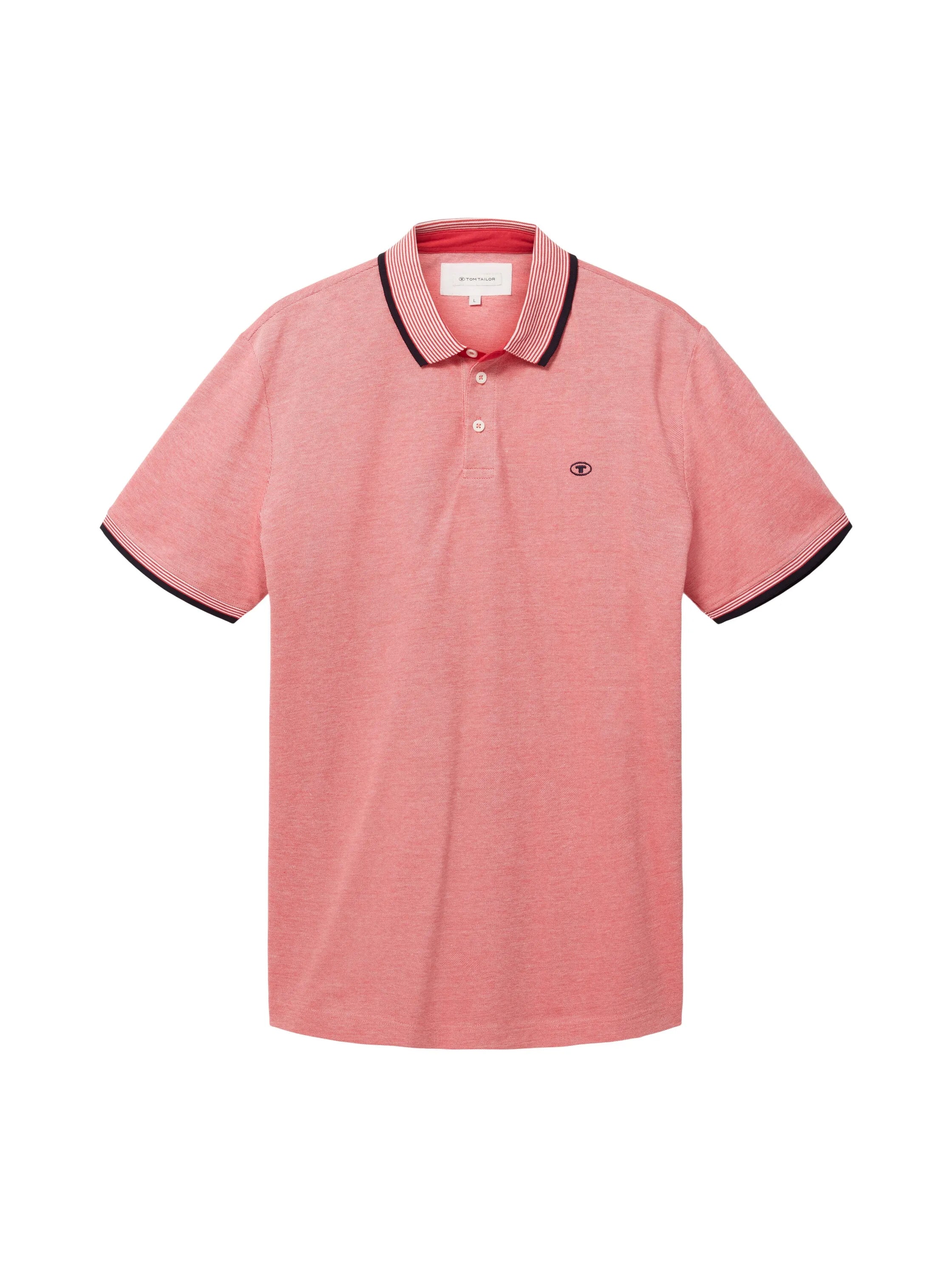 Tom Tailor Berry Red Two Tone Men Basic Polo Shirt SKU: 1035900_32013 Image 07