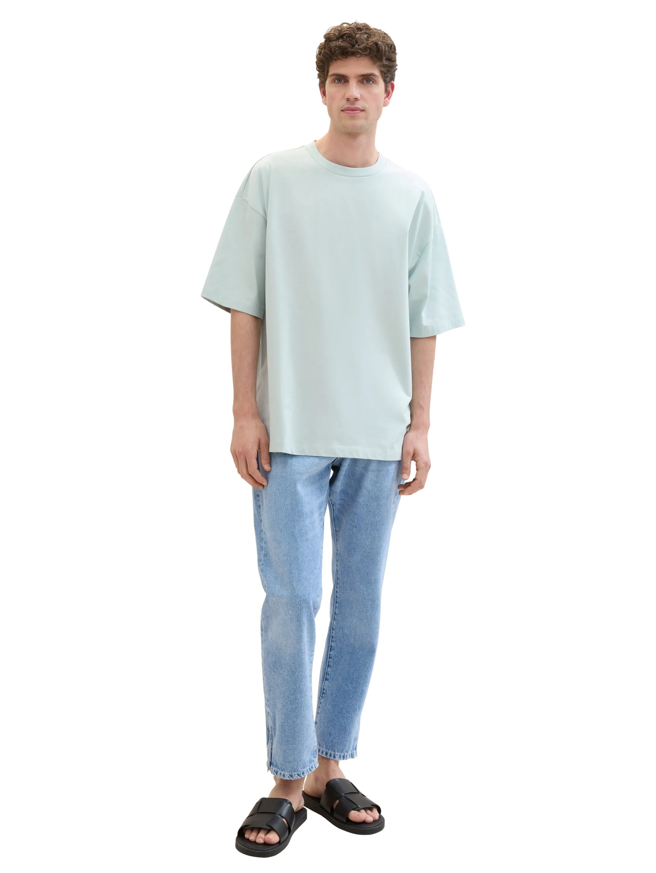 Denim Tom Tailor Sea Foam Men Oversized T-Shirt SKU: 1035912_17549 Image 02