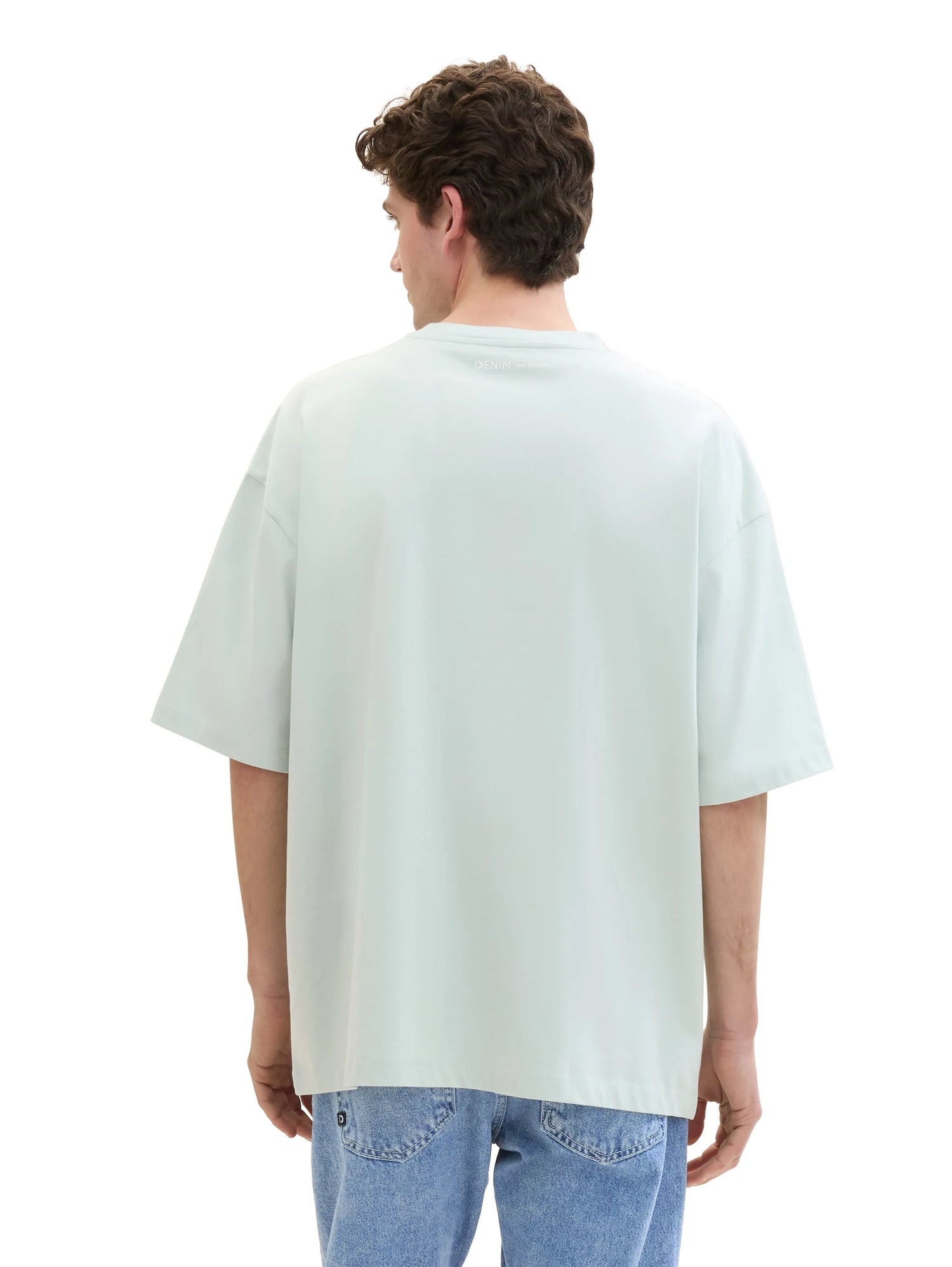Denim Tom Tailor Sea Foam Men Oversized T-Shirt SKU: 1035912_17549 Image 03