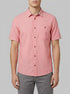 Tom Tailor Red Herringbone Structure Men Short-Sleeved Shirt with a Chest Pocket SKU: 1036213_32167 Image 00
